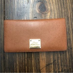 Lauren Ralph Lauren Sloan street slim wallet -cognac